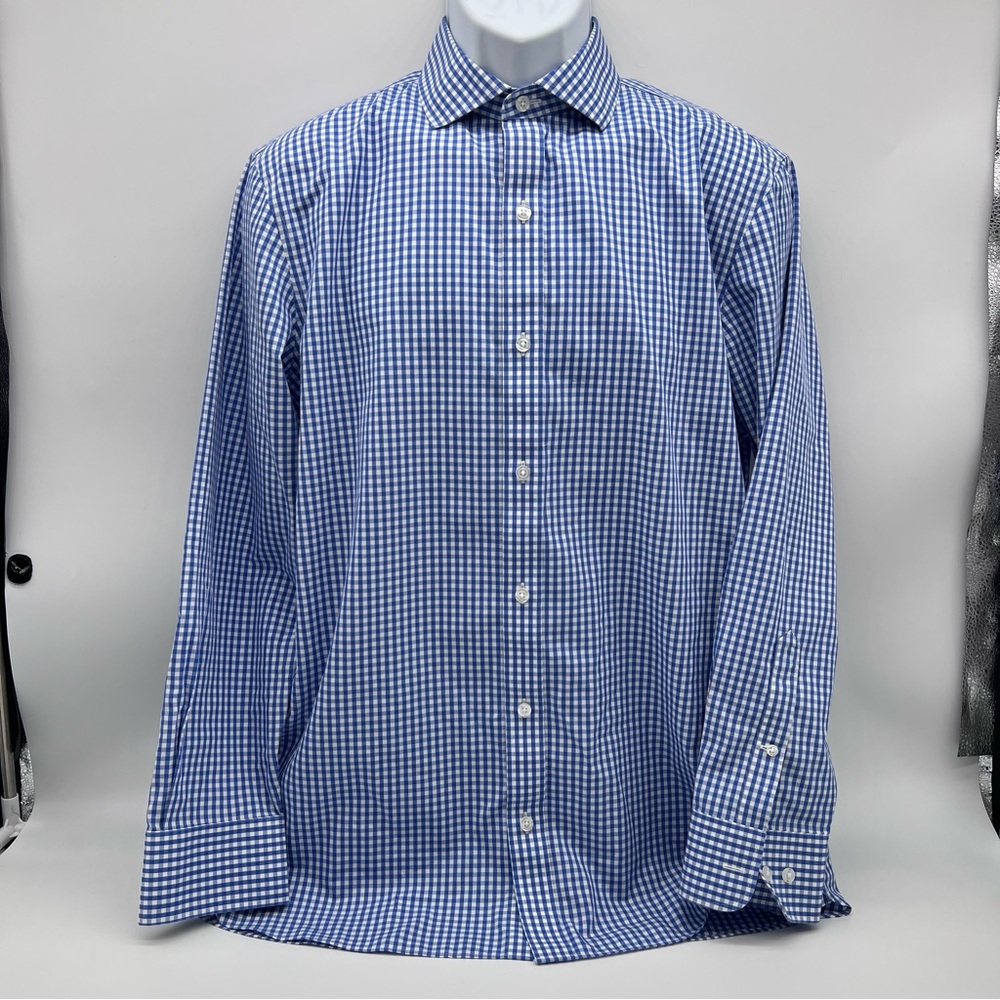 Bonobos Blue Dress Shirt Classic Gingham Design